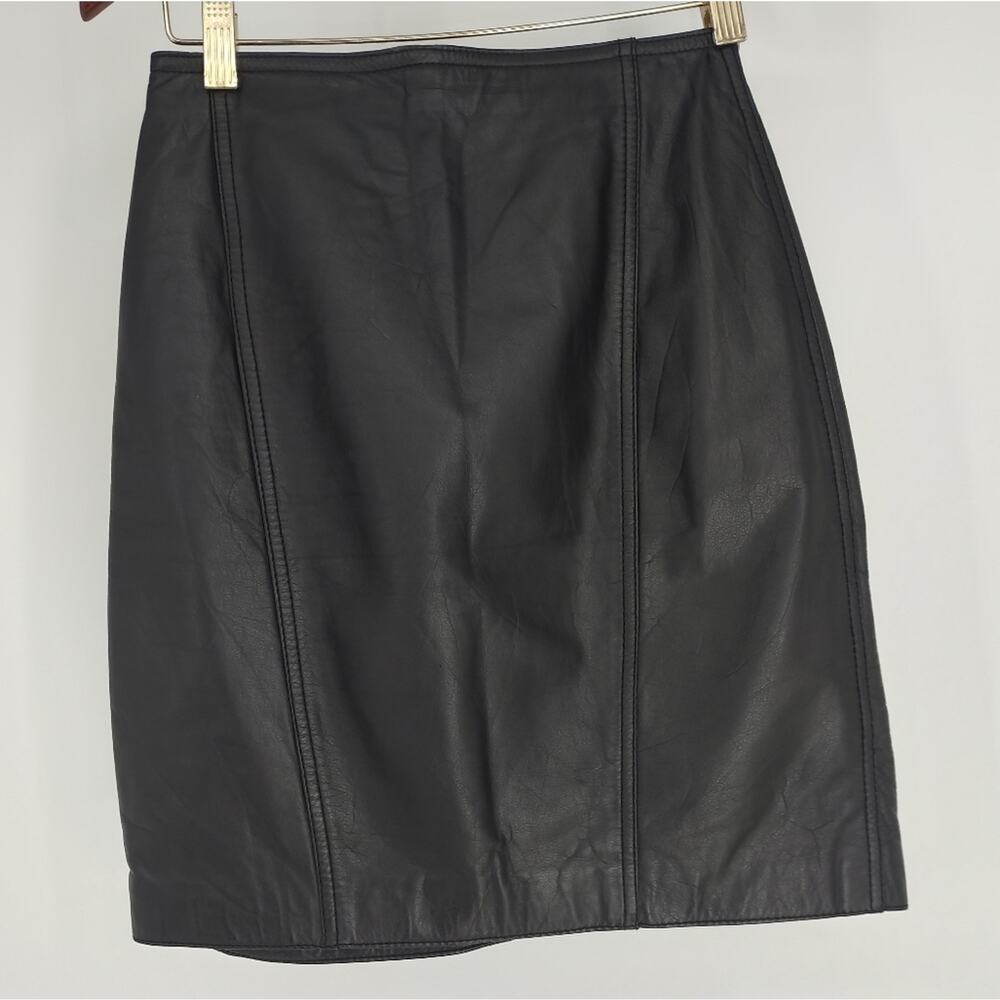Brandon Thomas Vintage Leather Pencil Skirt Size 3/4